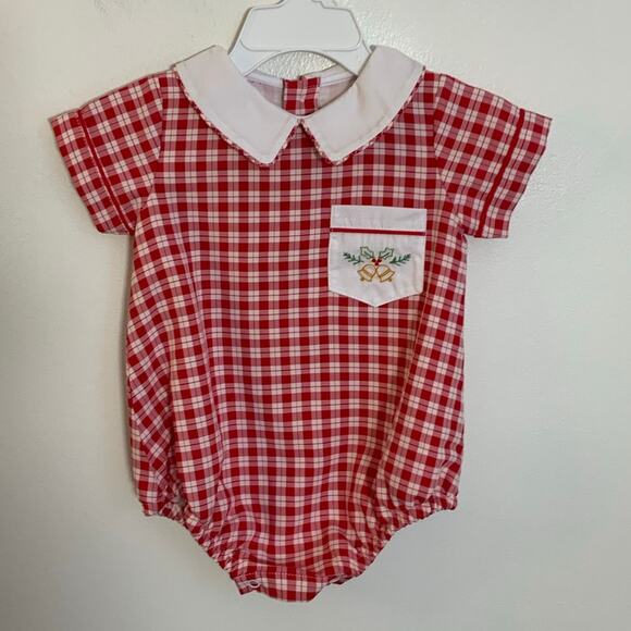 The Proper Peony Golden Bells Christmas Boy Bubble 6mo - Picture 2 of 4